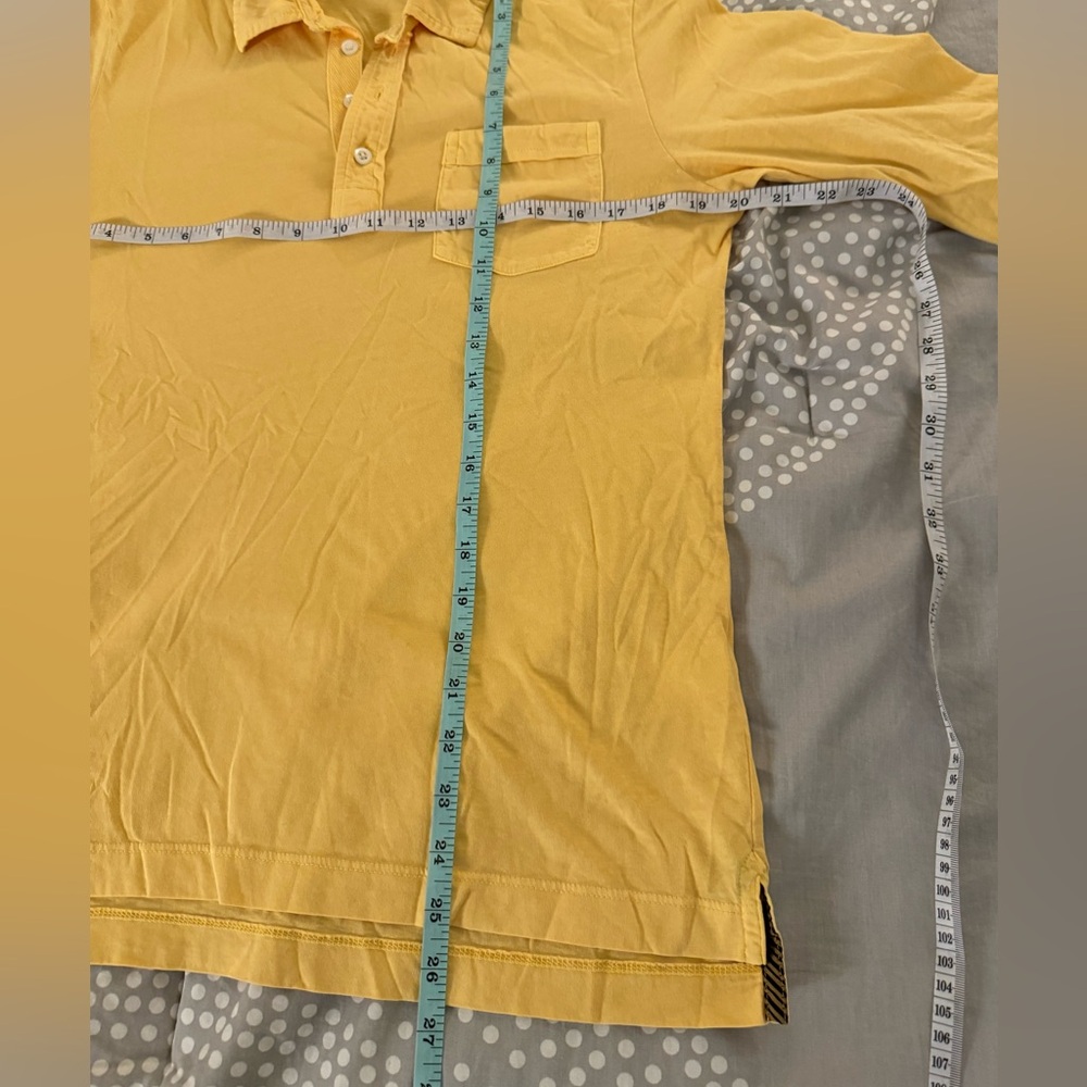 Billy Reid Long-sleeve Pensacola Polo - Yellow - Size Small - Picture 4 of 5